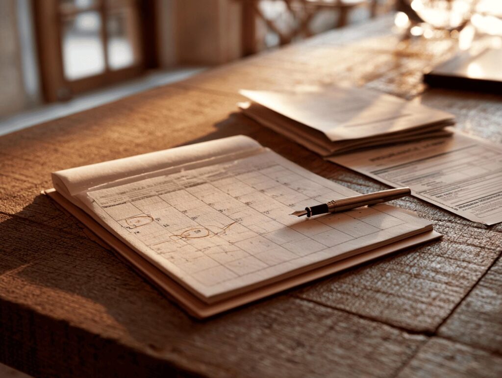 Ontario car accident claim documents and a calendar representing the key deadlines for insurance notice accident benefits and lawsuit limitation periods