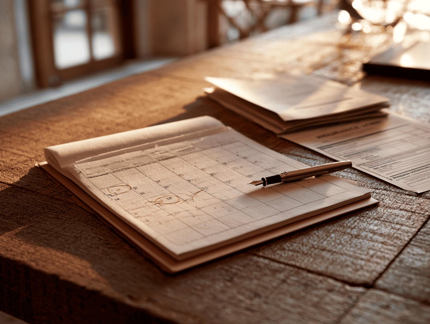 Ontario car accident claim documents and a calendar representing the key deadlines for insurance notice accident benefits and lawsuit limitation periods